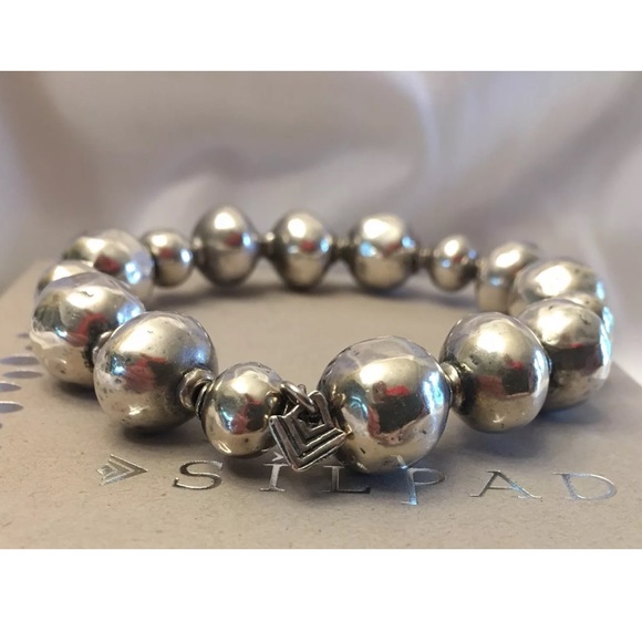 Silpada Sterling Silver Atmospheric Oxidized Beaded Bracelet B1998 - Picture 5 of 16